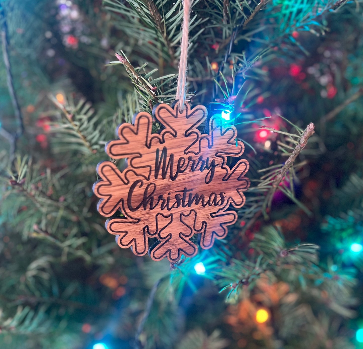 Solid Wood Christmas Ornaments